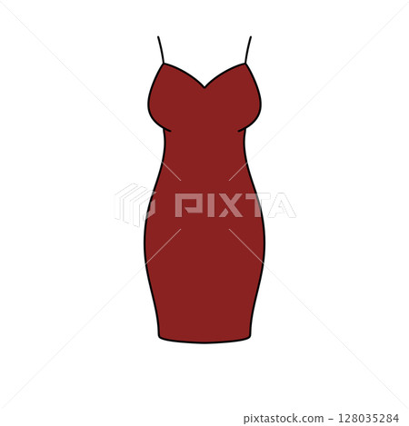 A red dress with a white background A red dress with a white background 128035284