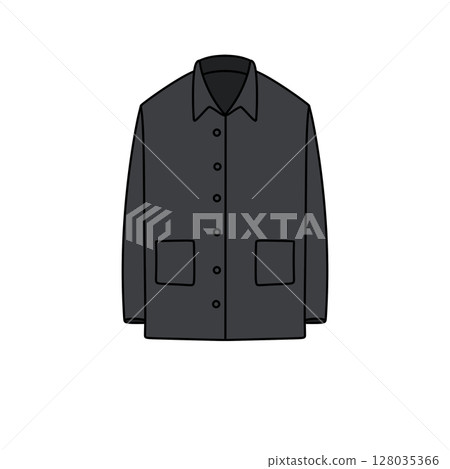 A black jacket with a white pocket 128035366