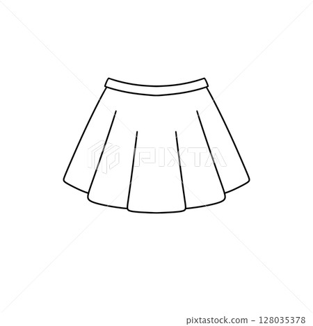 A white skirt with a black waistband A white skirt with a black waistband 128035378