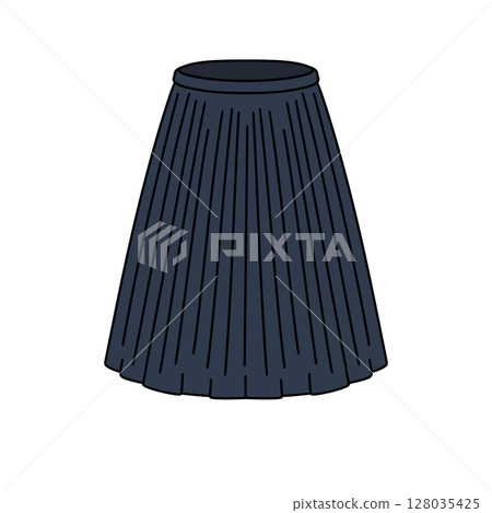 A blue skirt with a white background A blue skirt with a white background 128035425