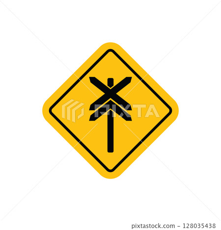 Train sign railway symbol 128035438
