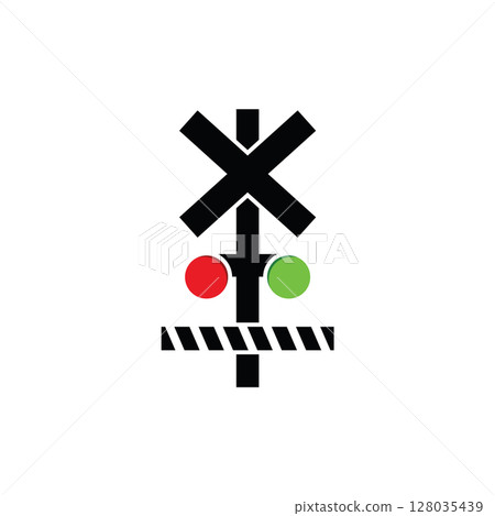 Train sign railway symbol 128035439