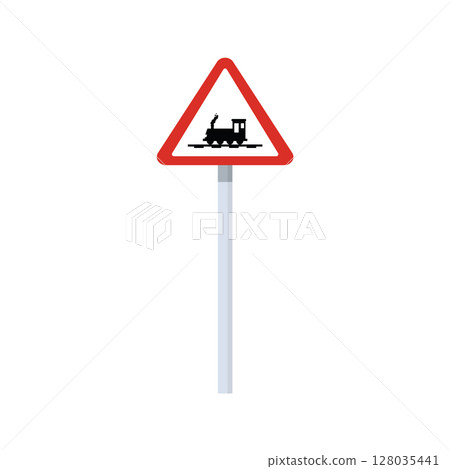 Train sign railway symbol 128035441