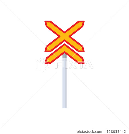 Train sign railway symbol 128035442