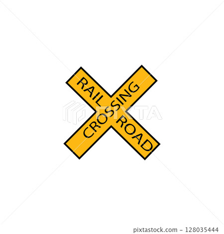 Train sign railway symbol 128035444
