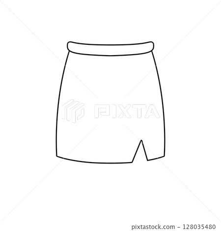 A white skirt with a black belt 128035480