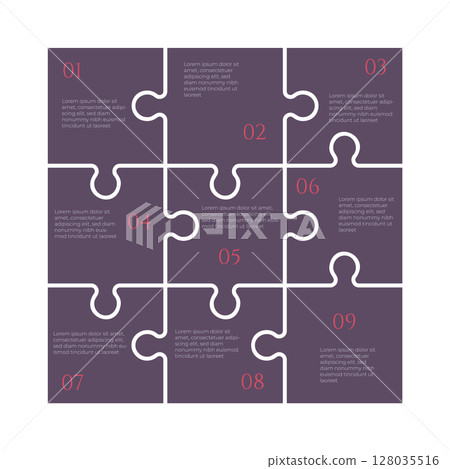 puzzle creative infographic 128035516