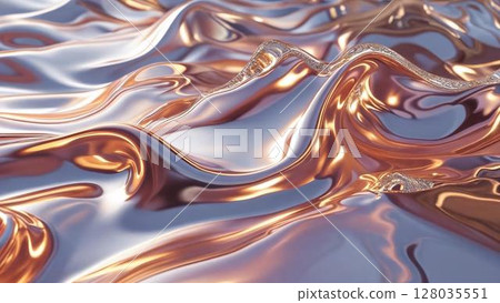 Background material_liquid metal texture 128035551
