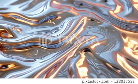 Background material_liquid metal texture 128035552