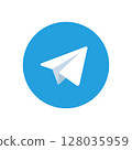 Telegram Logo Icon on a white background 128035959