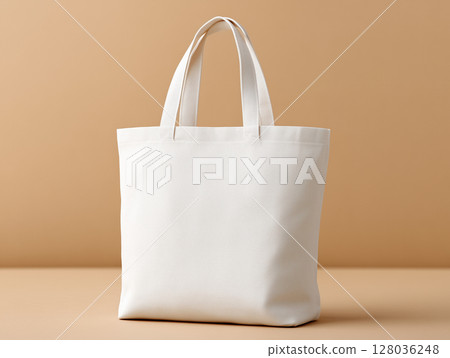 Plain tote bag material suitable for logos and printing 128036248