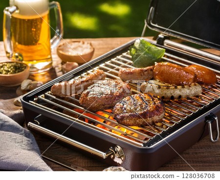 燒烤啤酒 128036708