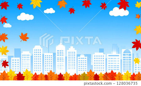 秋楓葉AI生成背景 128036735