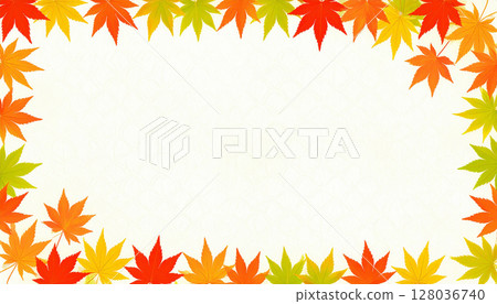 Autumn Maple Leaves AI Generation Background 128036740