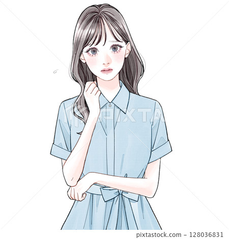 Female in her 20s (neat type)_Confused Female in her 20s (neat type)_Confused 128036831
