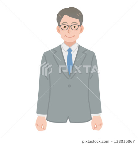 一位中年商人的插圖 一位中年商人的插圖 128036867