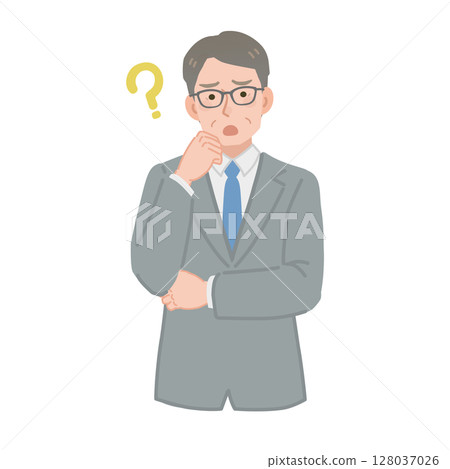 A middle-aged businessman wondering A middle-aged businessman wondering 128037026