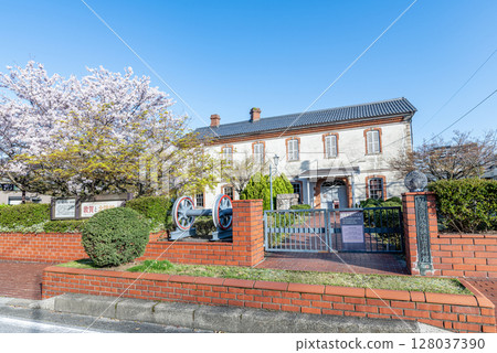Nagahama Railway Square, a railway museum in Nagahama, Shiga Prefecture, on a clear day Nagahama Railway Square, a railway museum in Nagahama, Shiga Prefecture, on a clear day 128037390