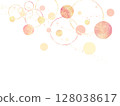 Warm color abstract circle background illustration 128038617