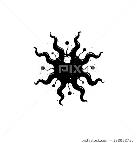 Abstract viral vector illustration with a distinctive design suitable for scientific use 128038753