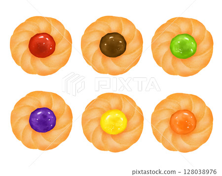 寶石般色彩的酥脆果醬餅乾套裝 寶石般色彩的酥脆果醬餅乾套裝 128038976