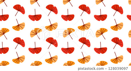 Seamless vector autumn leaves pattern design Seamless vector autumn leaves pattern design 128039097