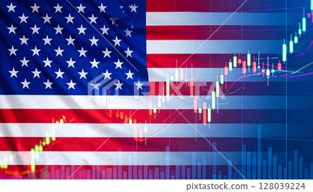 American Financial Stock Generation AI Background 128039224
