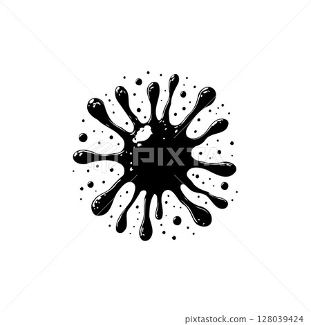 Elegant black ink blot vector illustration for design projects and creative concepts Elegant black ink blot vector illustration for design projects and creative concepts 128039424