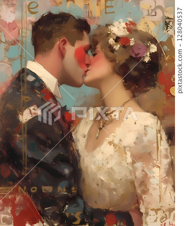 復古優雅的戀人 128040537