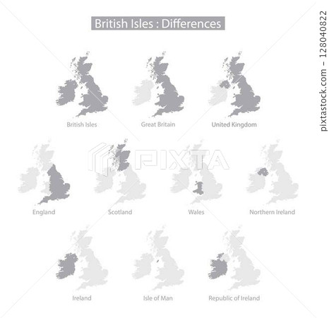 illustration of geography, The United Kingdom of Great Britain and Northern Ireland, The four countries of the United Kingdom, combination of different national identities, united kingdom map illustration of geography, The United Kingdom of Great Britain and Northern Ireland, The four countries of the United Kingdom, combination of different national identities, united kingdom map 128040822