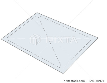 Simple illustration of a diagonal cloth 128040971