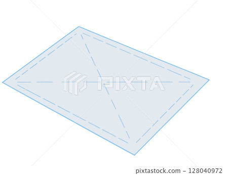 Simple illustration of a diagonal cloth 128040972