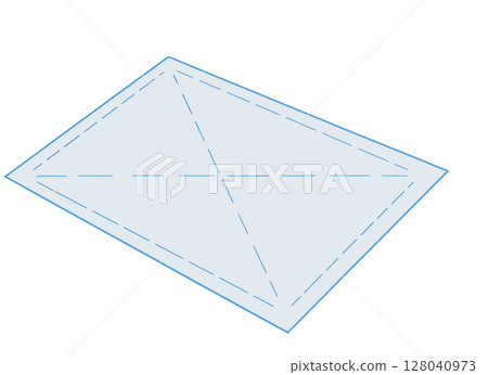 Simple illustration of a diagonal cloth 128040973