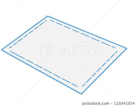 Simple dish towel illustration Simple dish towel illustration 128041054