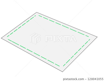 Simple dish towel illustration 128041055