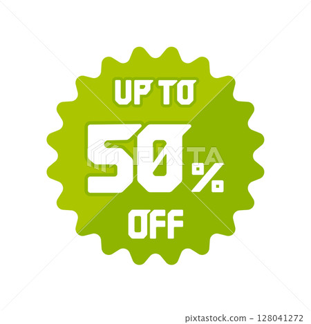 50% off (discount/sale) icon illustration 128041272