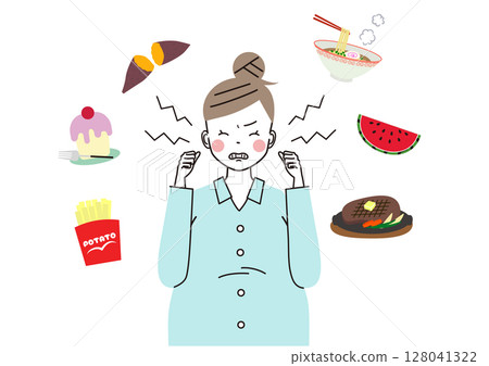 一位因食慾不振而感到沮喪的孕婦 128041322