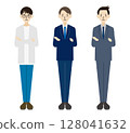 Businessman: Full body: Troubles/problems: Flat design 128041632