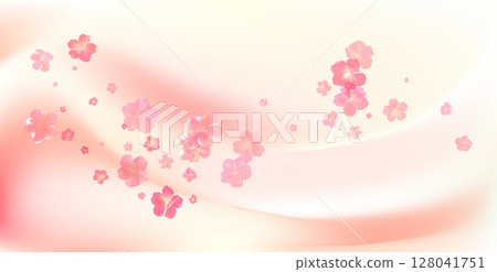 Tender spring pink flower flow. Delicate scent of woman perfume Tender spring pink flower flow. Delicate scent of woman perfume 128041751