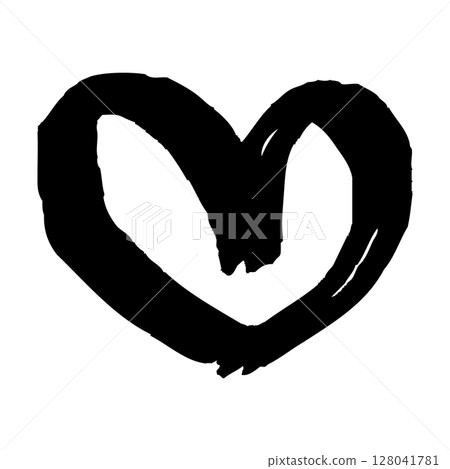 Hand drawn heart illustration 128041781