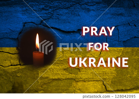 A solemn act of prayer for Ukraine, amidst the ruined landscapes of war and shelling. The scene reflects the somber reality for victims in cities like Kyiv, Dnipro, Odesa, and Kharkiv A solemn act of prayer for Ukraine, amidst the ruined landscapes of war and shelling. The scene reflects the somber reality for victims in cities like Kyiv, Dnipro, Odesa, and Kharkiv 128042095
