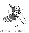 Illustration of a dead mosquito 128042138