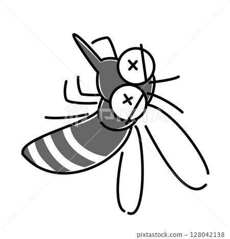 Illustration of a dead mosquito 128042138
