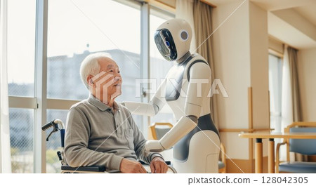 Robots to care for the elderly in the near future 128042305