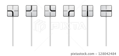 Road Signage: Intersection Configurations on Poles, Providing Navigation Cues Road Signage: Intersection Configurations on Poles, Providing Navigation Cues 128042484