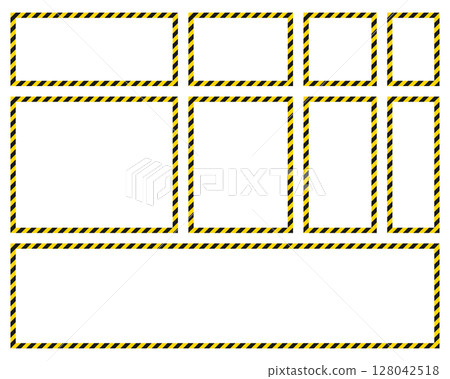Warning Tape Frames: Assorted sizes for caution or attention indication 128042518