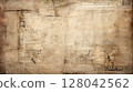 Old newspaper. Aged brown paper grunge vintage texture. Overlay template background 128042562