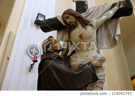 St. Francis removes Jesus from the cross, Franciscan church in Shkoder, Albania St. Francis removes Jesus from the cross, Franciscan church in Shkoder, Albania 128042741