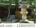 Stone lantern in the Japanese garden of the former Asakura residence 128043055