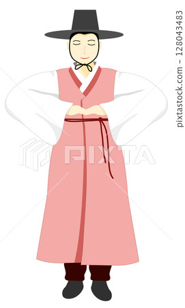 hanbok, vintage, man 128043483